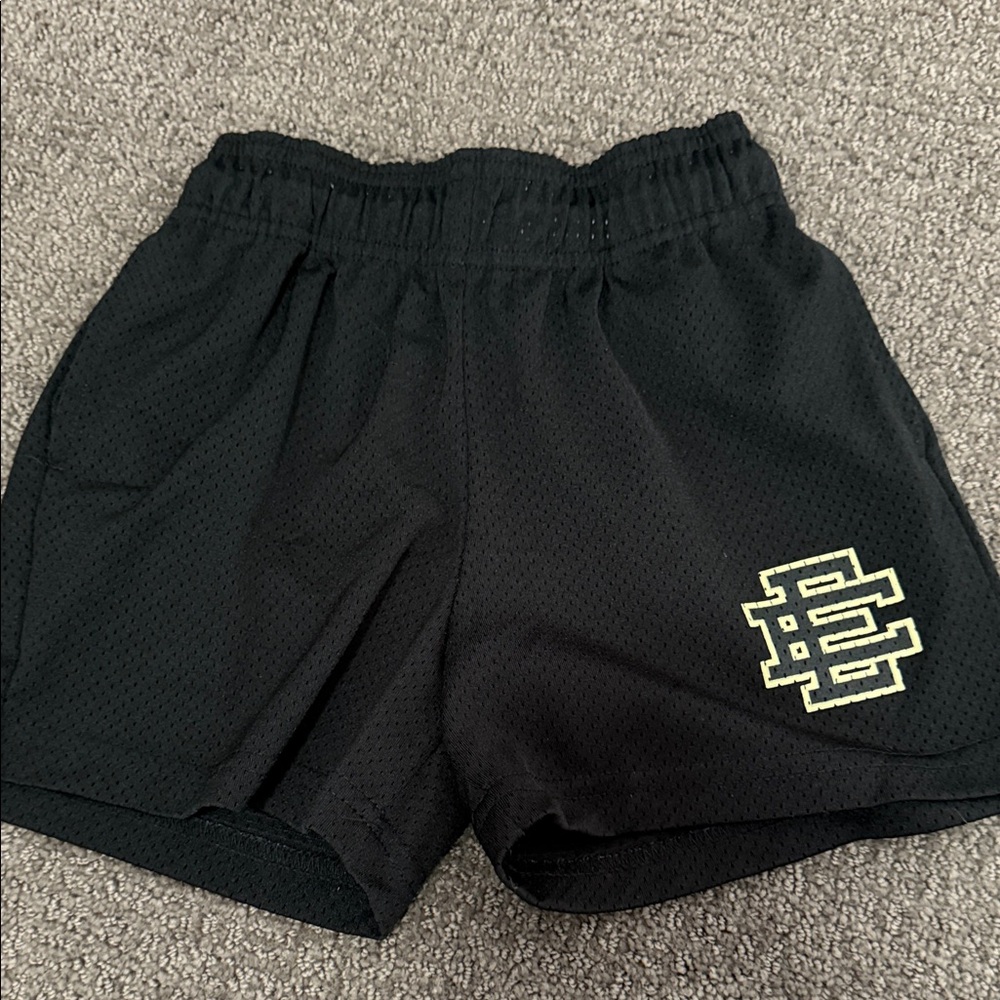 Eric Emanuel Black Shorts with White Drawstring